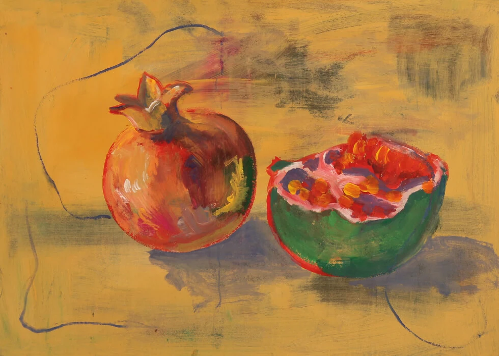 Stilleben Granatäpfel